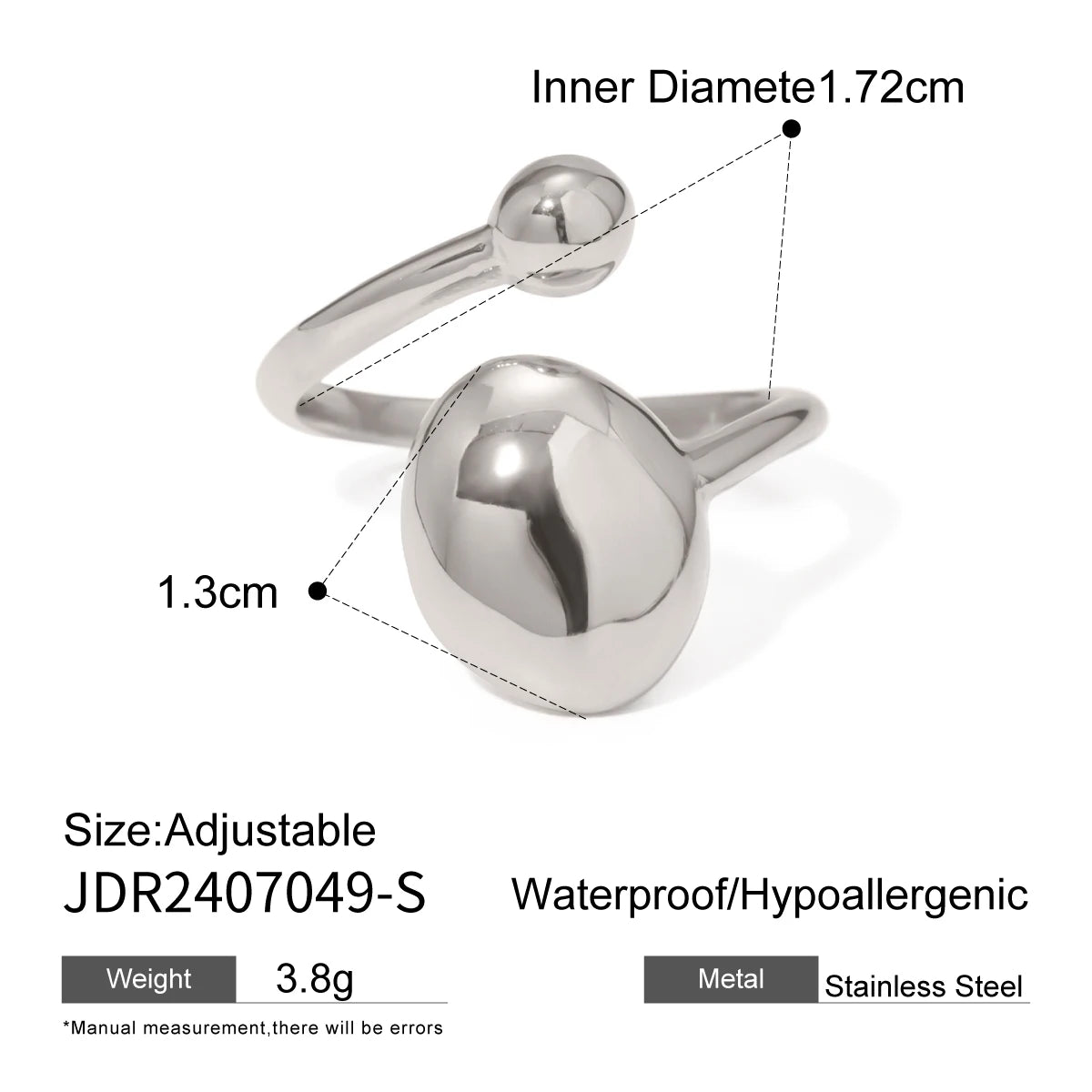 Minimalist 316L Stainless Steel Ring