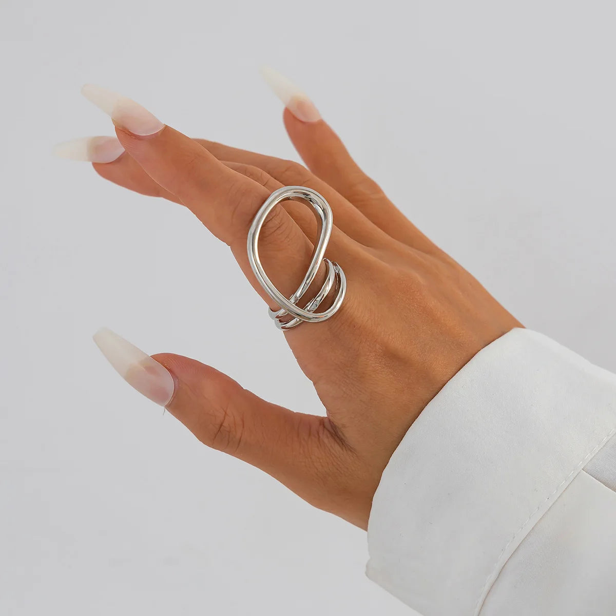 Vintage Punk Chunky Gold Cuff Bangle