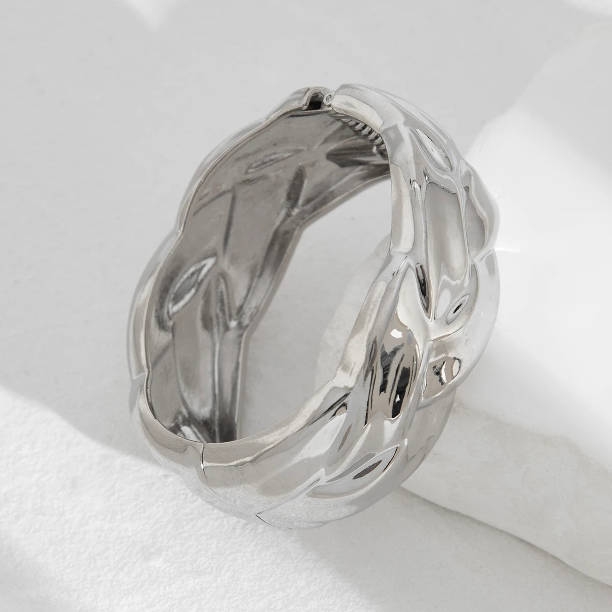 Vintage Hip-Hop Spring Cuff Bangle
