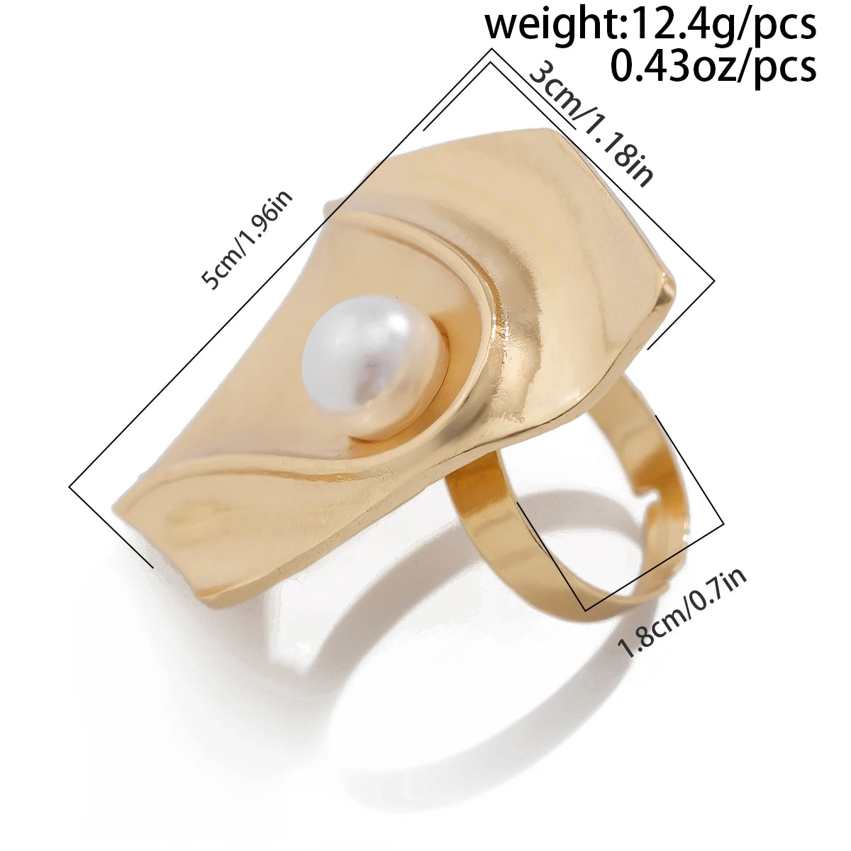 Irregular Geometric Gold Ring