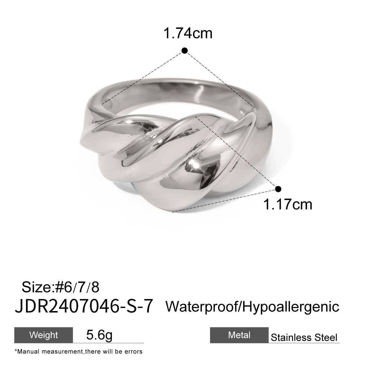 Minimalist 316L Stainless Steel Ring