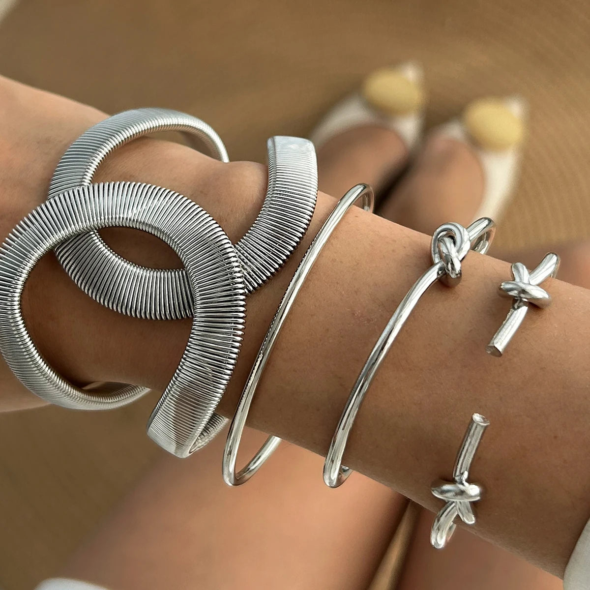 Metal Cuff Bangle Set
