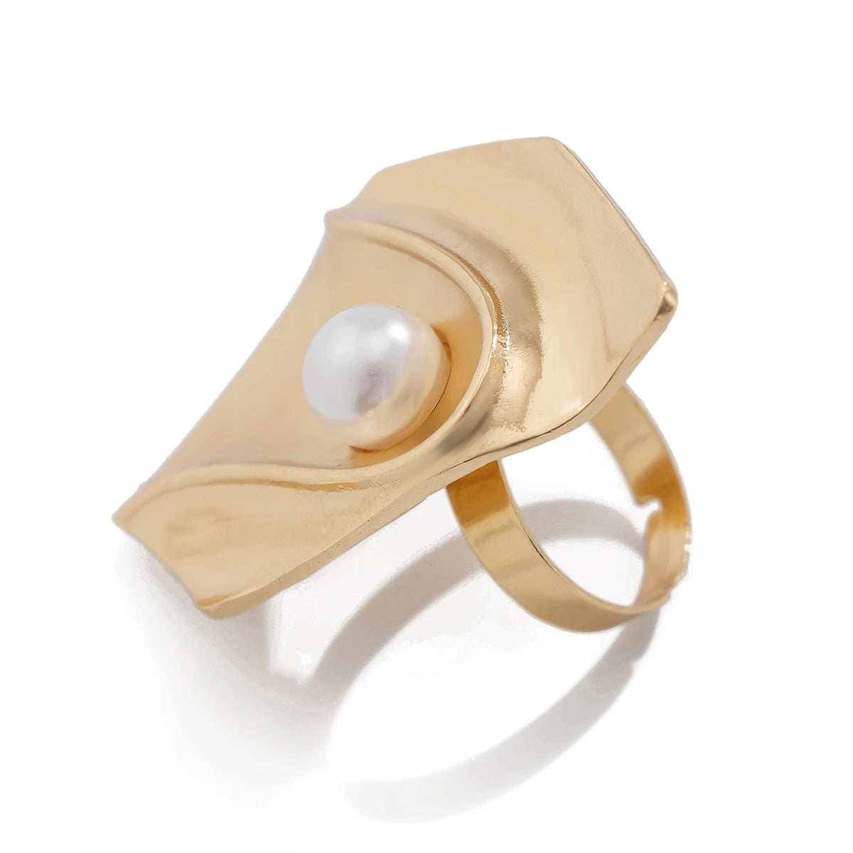 Irregular Geometric Gold Ring