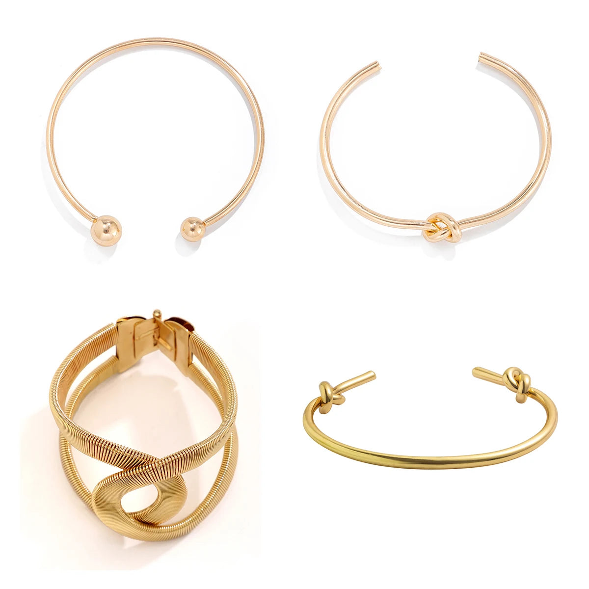 Metal Cuff Bangle Set