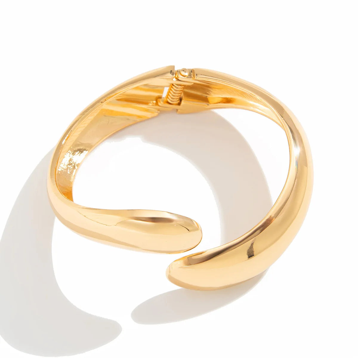 Vintage Punk Chunky Gold Cuff Bangle
