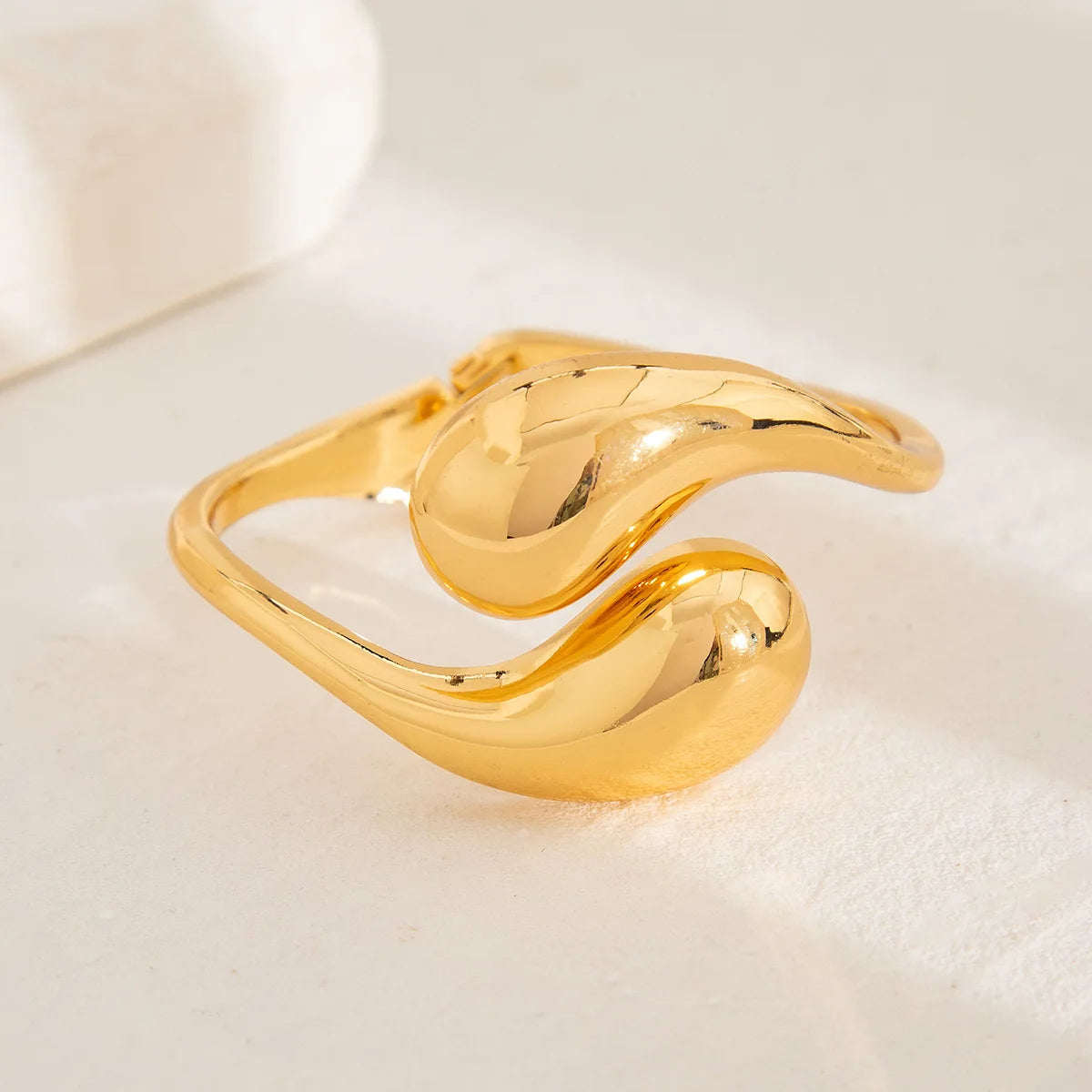 Vintage Punk Chunky Gold Cuff Bangle