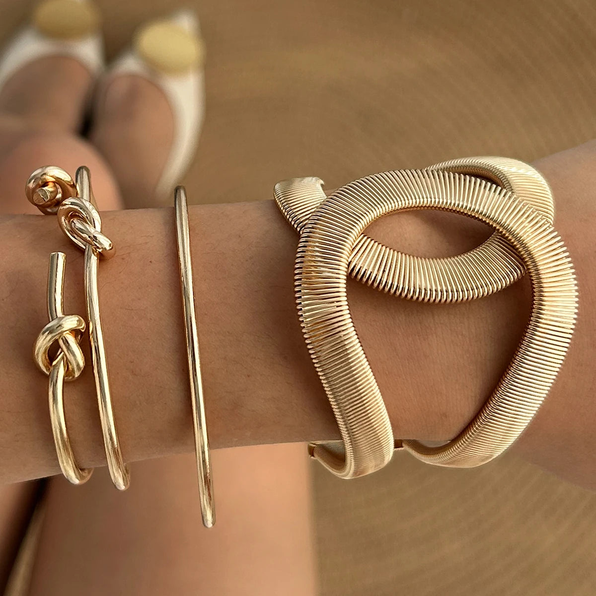 Metal Cuff Bangle Set