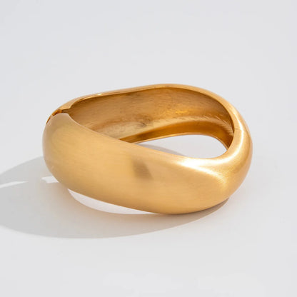 Gold Water Drop Cuff Bangle