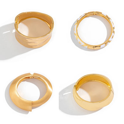 Chunky Goth Metal Spring Bangle