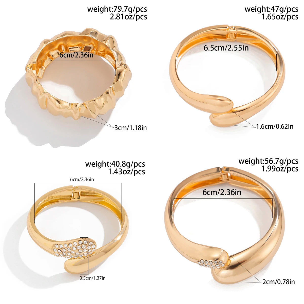Celeste Teardrop Rhinestone Bangle