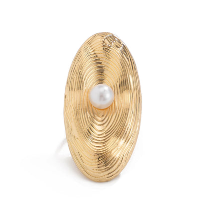 Gothic Spiral Pearl Ring