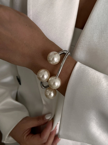 Chunky Pearl Cuff Bracelet