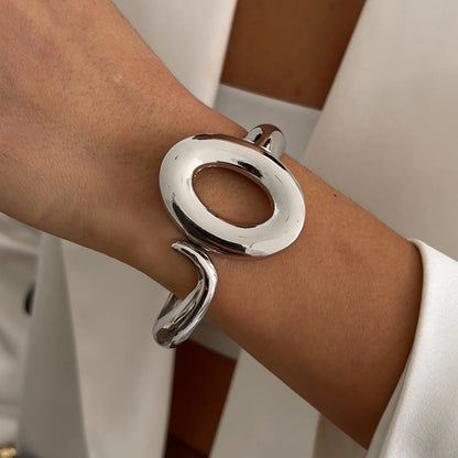 Exaggerated Punk Wide Cuff Bangle