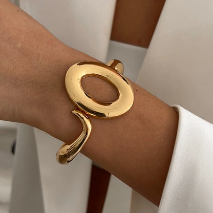 Exaggerated Punk Wide Cuff Bangle