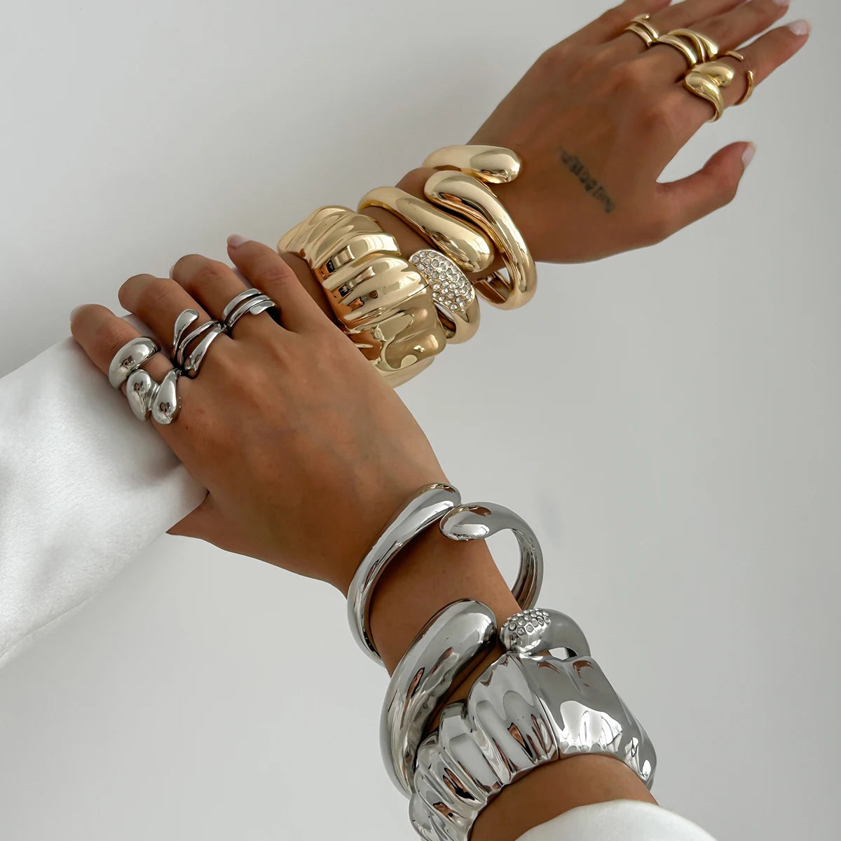 Celeste Teardrop Rhinestone Bangle