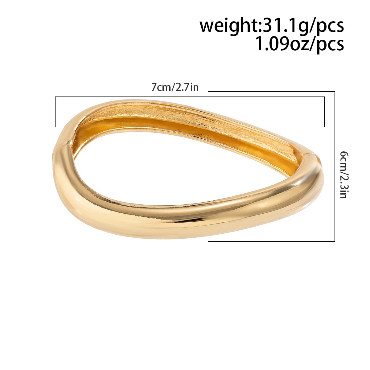 Irregular Punk Metal Bangle