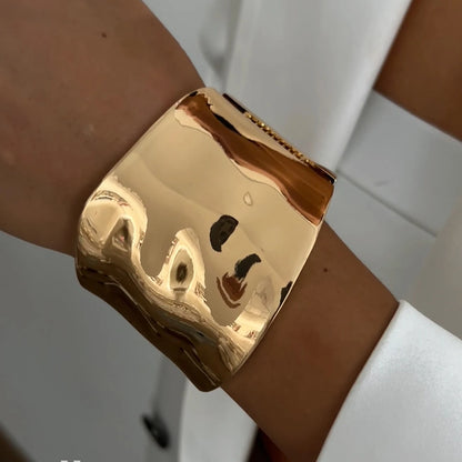 Chunky Goth Metal Spring Bangle