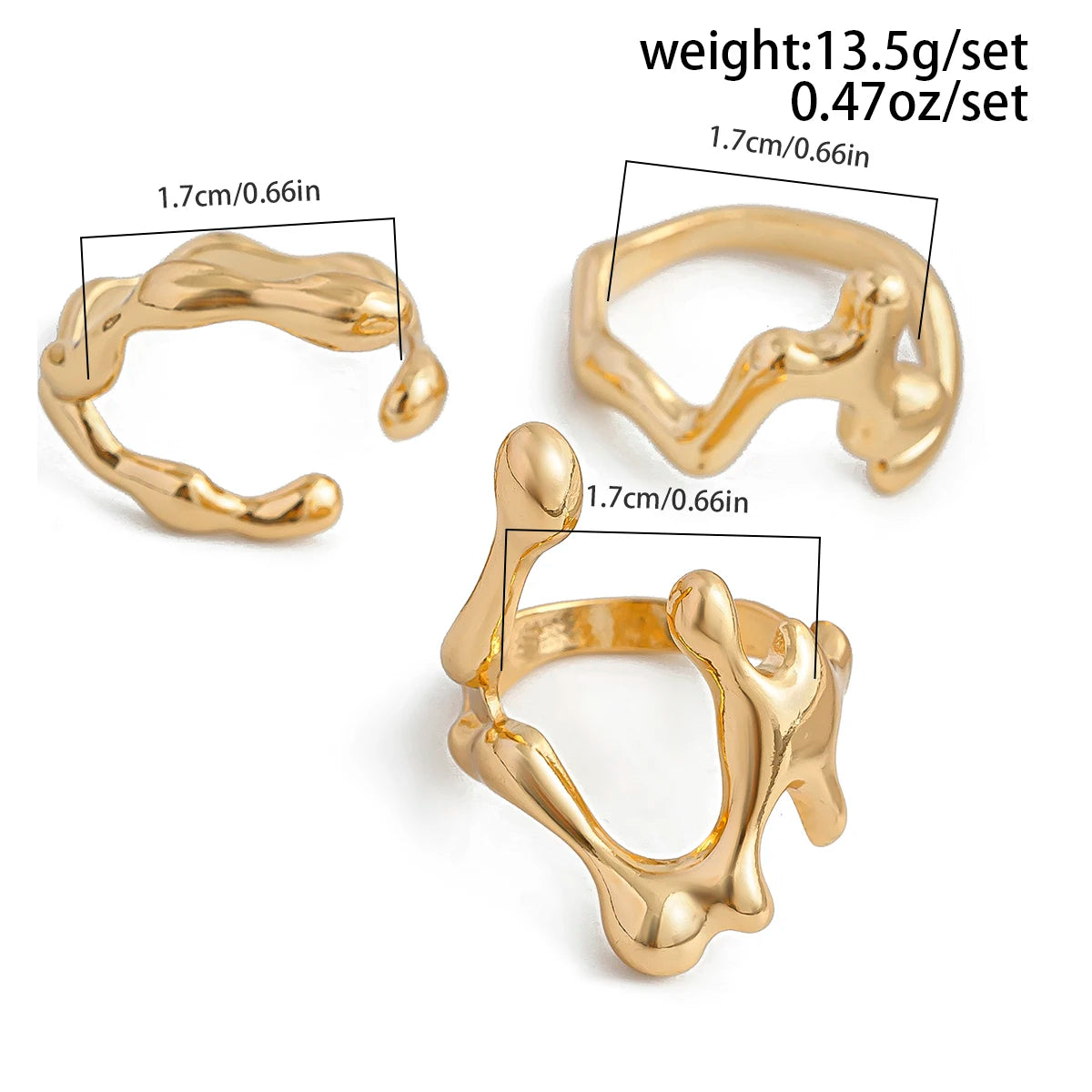 Irregular Geometric Ring Set