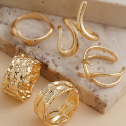 Gothic Geometric Ring Set