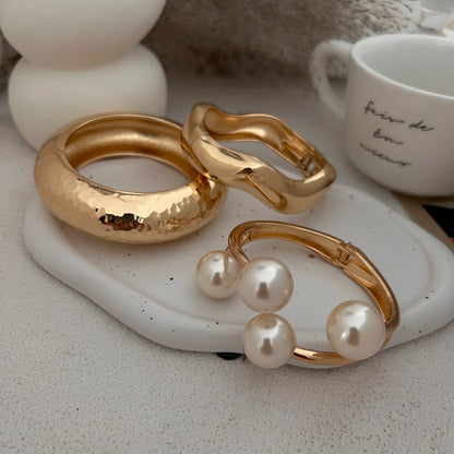 Chunky Pearl Cuff Bracelet