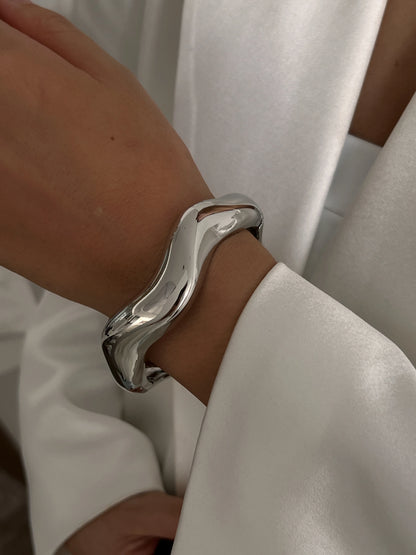 Chunky Pearl Cuff Bracelet