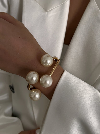 Chunky Pearl Cuff Bracelet