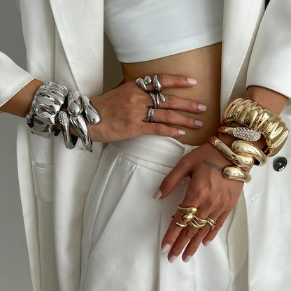 Celeste Teardrop Rhinestone Bangle