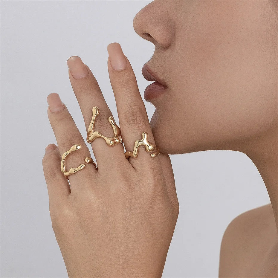 Irregular Geometric Ring Set
