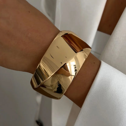 Chunky Goth Metal Spring Bangle