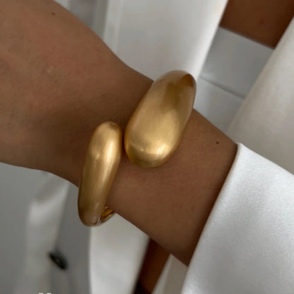 Chunky Goth Metal Spring Bangle