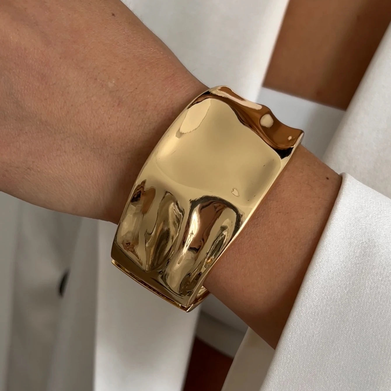 Exaggerated Punk Wide Cuff Bangle