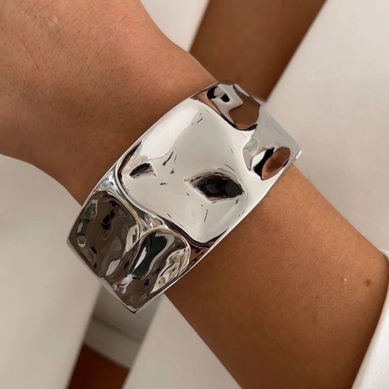 Exaggerated Punk Wide Cuff Bangle
