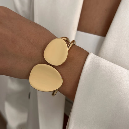 Chunky Punk Metal Spring Bangle