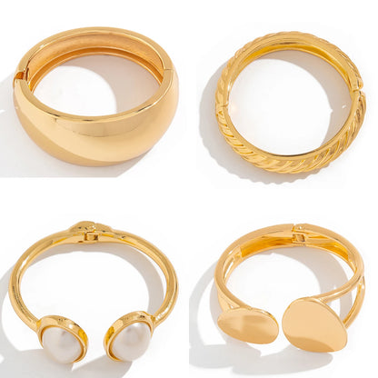 Chunky Punk Metal Spring Bangle