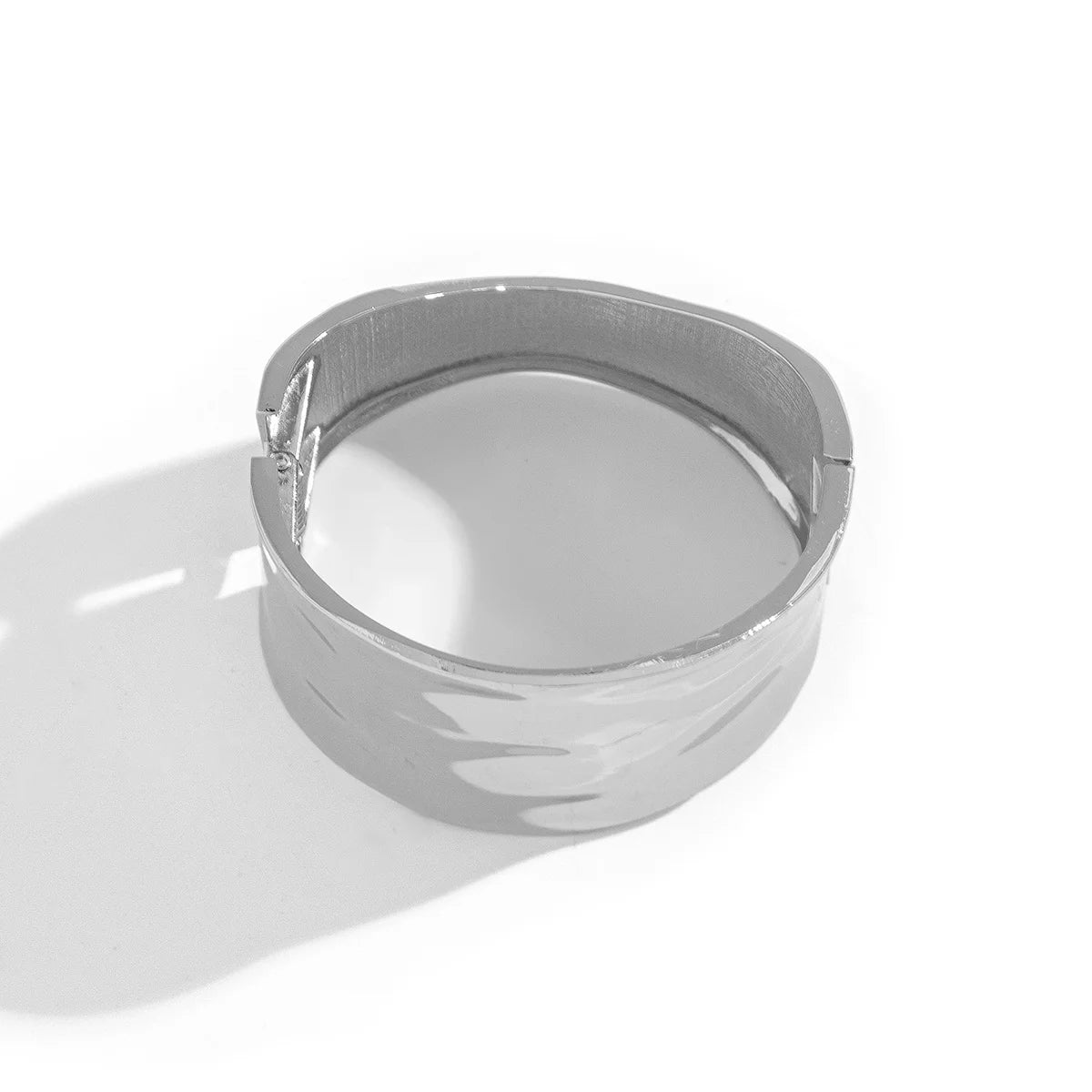 Chunky Goth Metal Spring Bangle