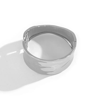 Chunky Goth Metal Spring Bangle