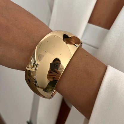 Chunky Punk Metal Spring Bangle