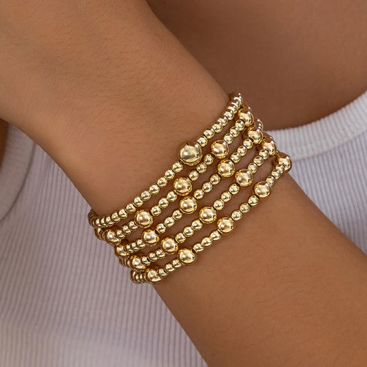 Vintage Beaded Charm Bracelet Set