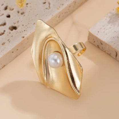 Irregular Geometric Gold Ring