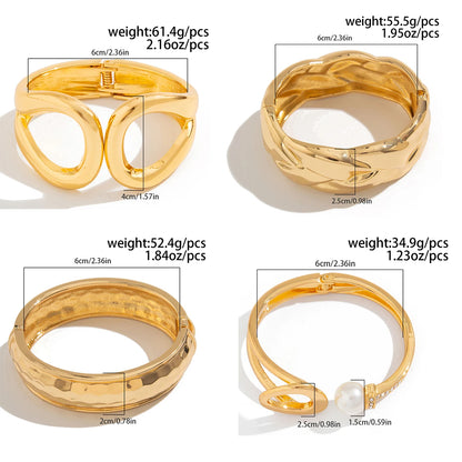 Vintage Hip-Hop Spring Cuff Bangle