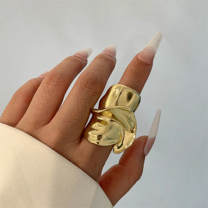 Large Irregular Geometric Metal Ring