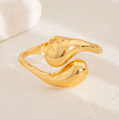 Vintage Punk Chunky Gold Cuff Bangle