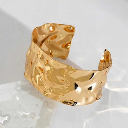Chunky Wide Cuff Metal Bangle