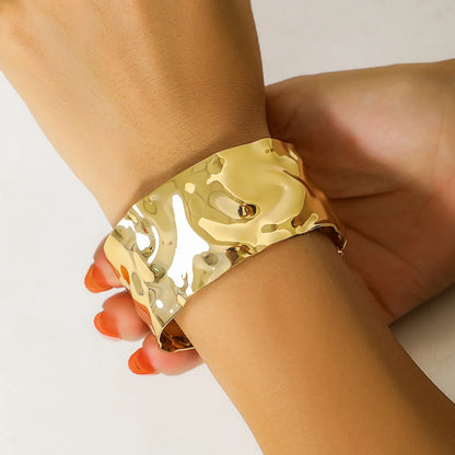 Chunky Wide Cuff Metal Bangle