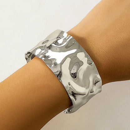 Chunky Wide Cuff Metal Bangle